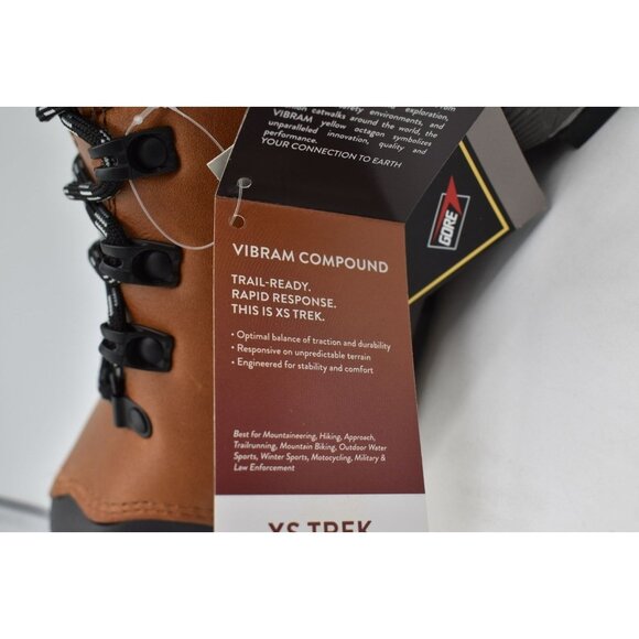 Vasque Womens 10 St. Elias FG GTX Gore-Tex Cognac Leather WP Hiking Boots - Picture 10 of 15